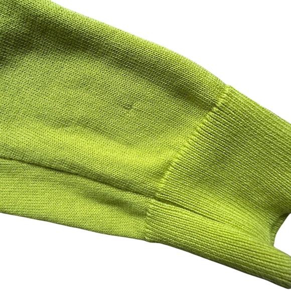 Banana Republic Chartreuse Polka Dot Trim Cardigan Medium - Picture 9 of 9